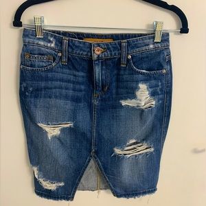 Joe’s denim midi blue jeans skirt, size 24